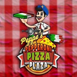 Peppe’s Pepperoni Pizza Plaza slot logo by Pragmatic Play at Lizaro Casino