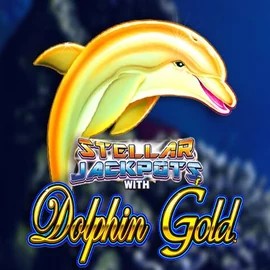 Official Jackpots logo: Dolphin Gold with Stellar Jackpots by Lightning Box Game at Lizaro Casino
